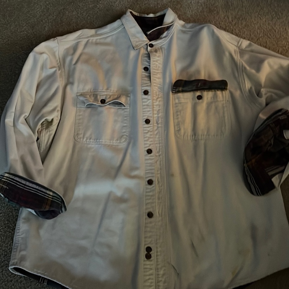 Eddie Bauer flannel lined shirt.